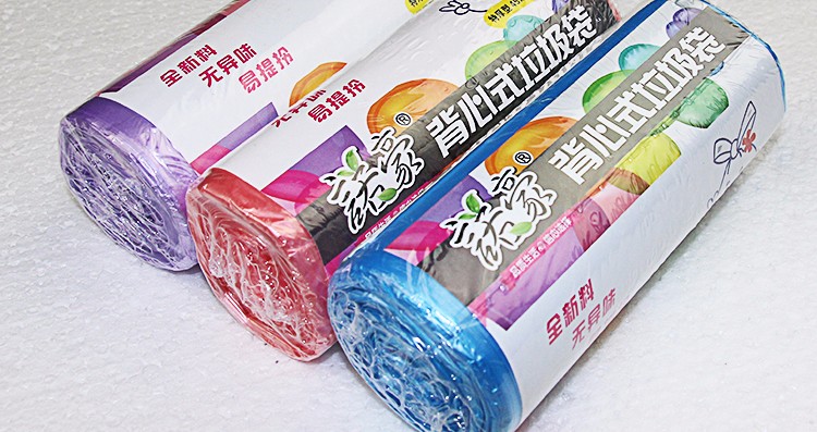 背心式垃圾袋（45*65cm 30只装）家用大号加厚手提款塑料袋酒店彩色环保加厚垃圾袋家用手提式黑色