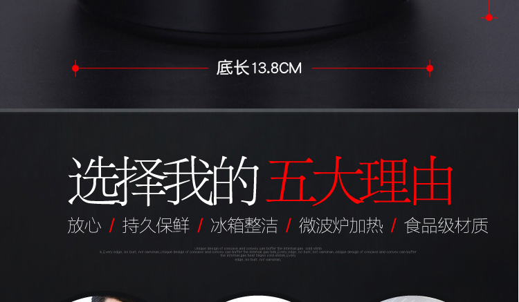 美式黑色圆形一次性餐盒多规格外卖打包盒快餐便当盒饭盒美式